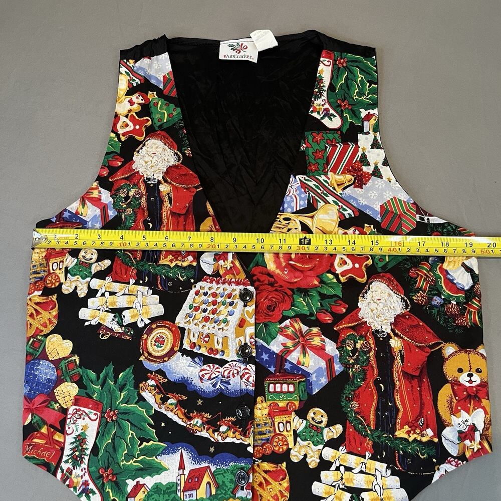Vintage Nutcracker Brand Holiday Vest Unisex Christmas (Men M) (Women L) - Picture 4 of 5
